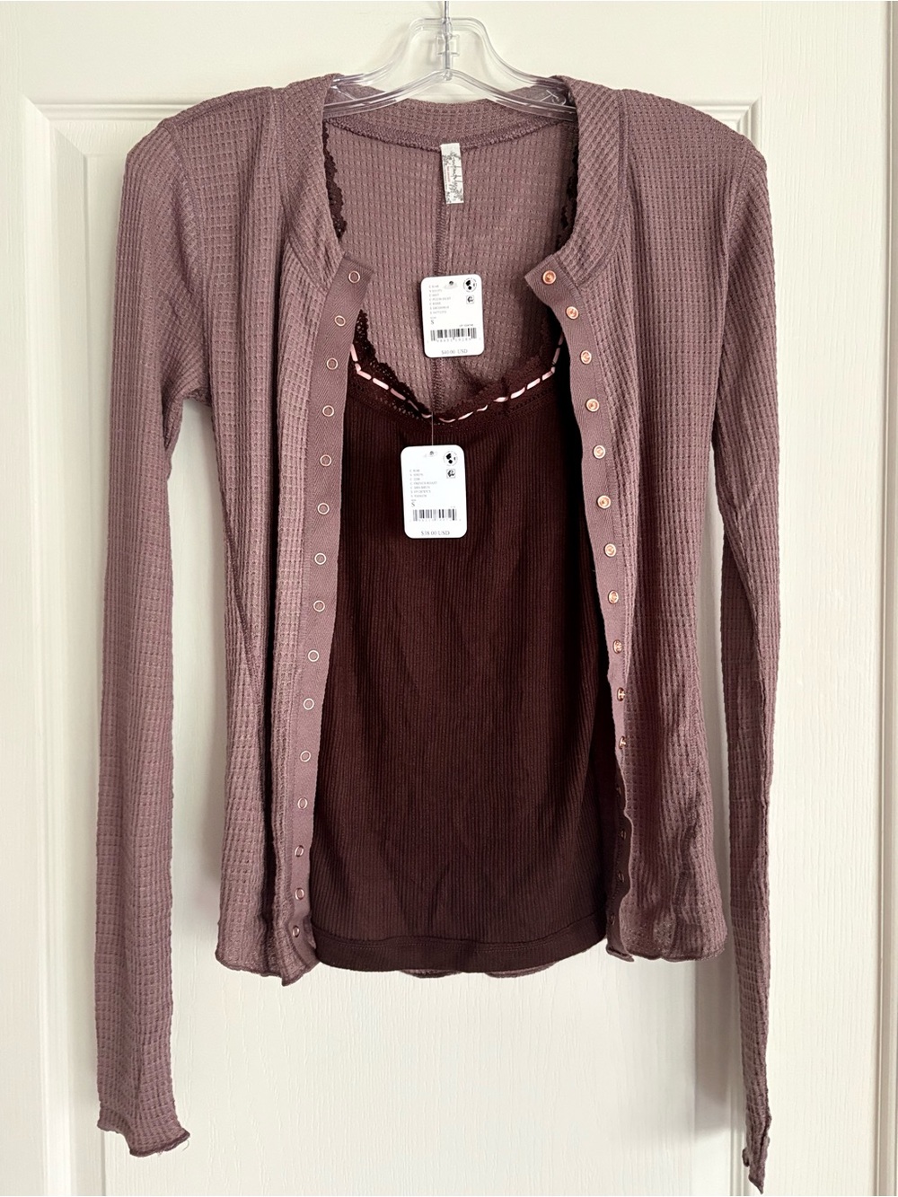 Free People tank/cardigan set